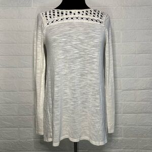 a.n.a Crochet Long Sleeve Top